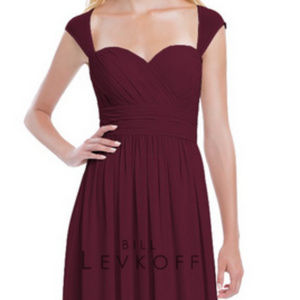 Bill Levkoff Bridesmaid Dress Style 1163 Wine